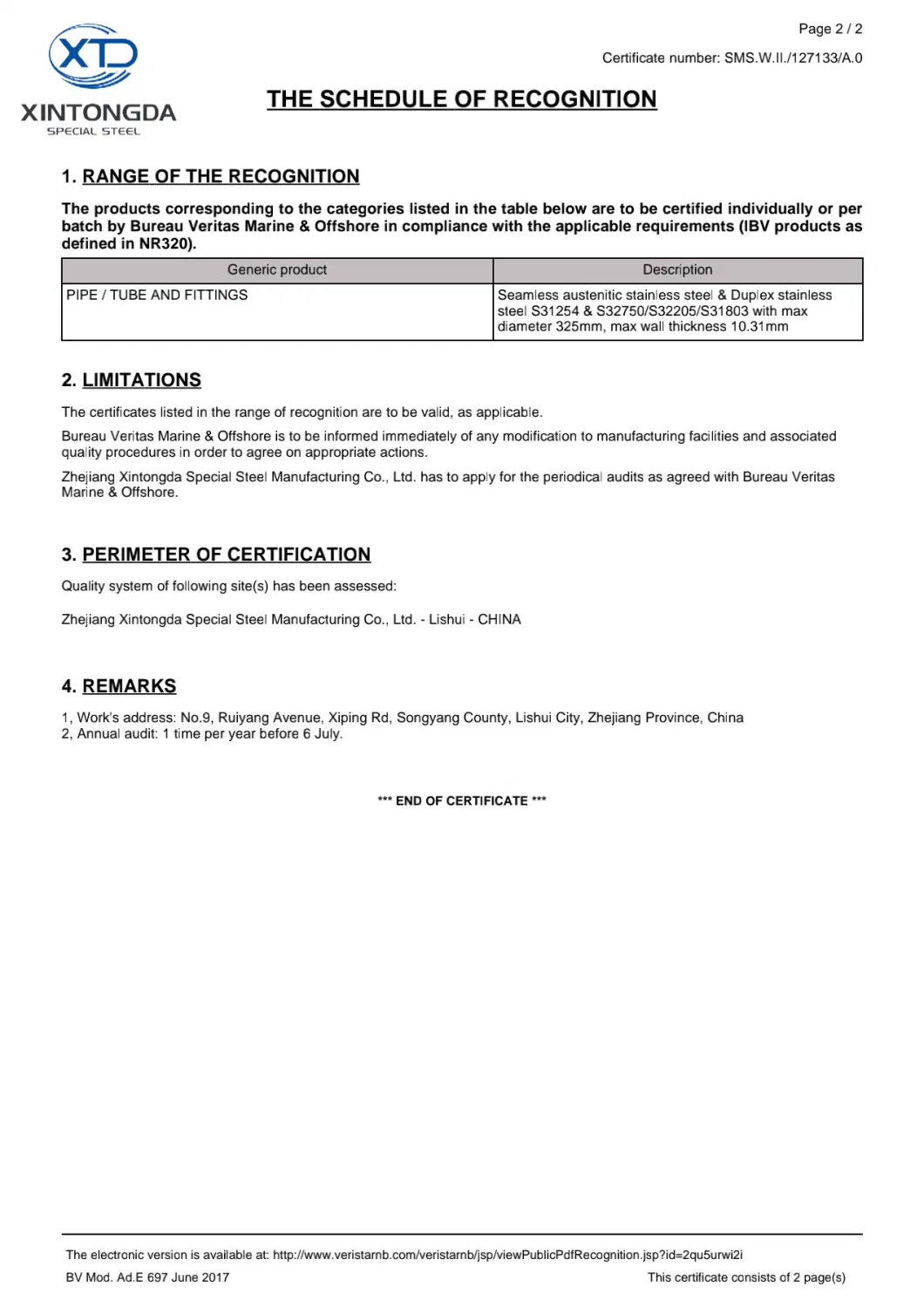 Nickel Alloy Steel Tube-ASTM B622 N10276/Hastelloy C-276/Alloy C-276/2.4819 for Chemical Processing