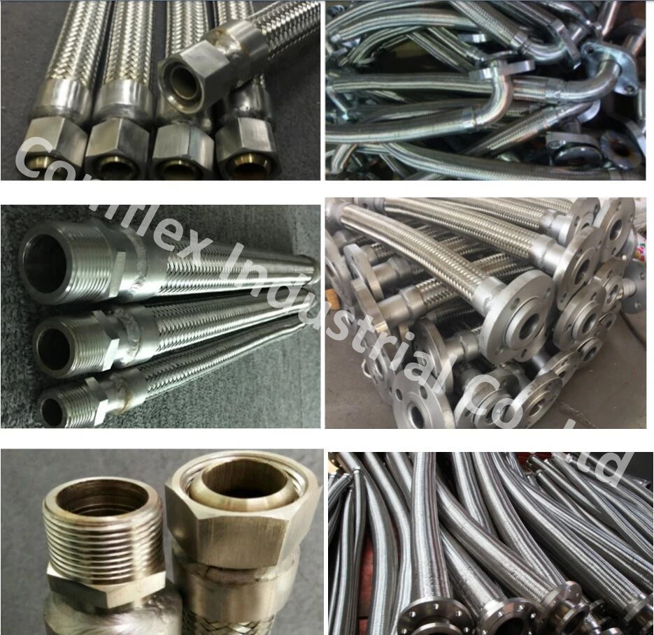 Flange Connection Metal Tube Pipe Stainless Steel 304 Flexible Braided Hose Made in China