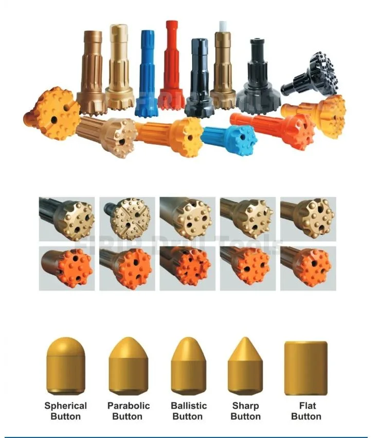 Rock Drilling Tools P110 110mm Russian Spline Hammer Drill Bits