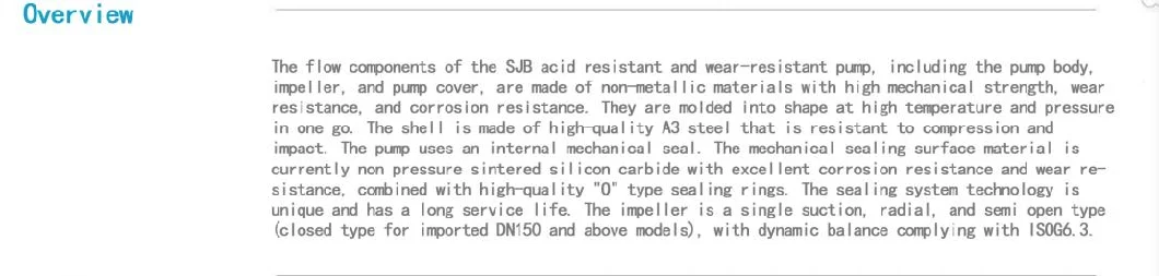 Professional Acid-Resistant and Wear-Resistant Pump Horizontal Pump Corrosion-Resistant Pumps