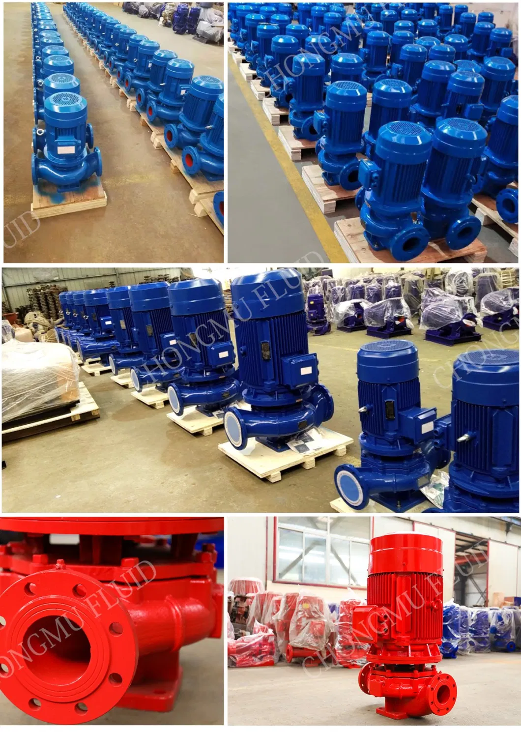 Vertical Inline Water Pump Long Distance Water Transfer Industrial Water Booster Pump