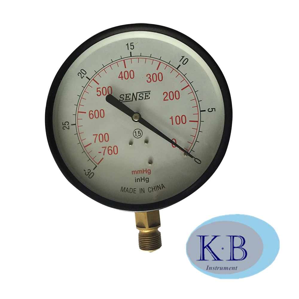 Dry Bourdon Tube Air Pump Pressure Gauge with Black Steel Case