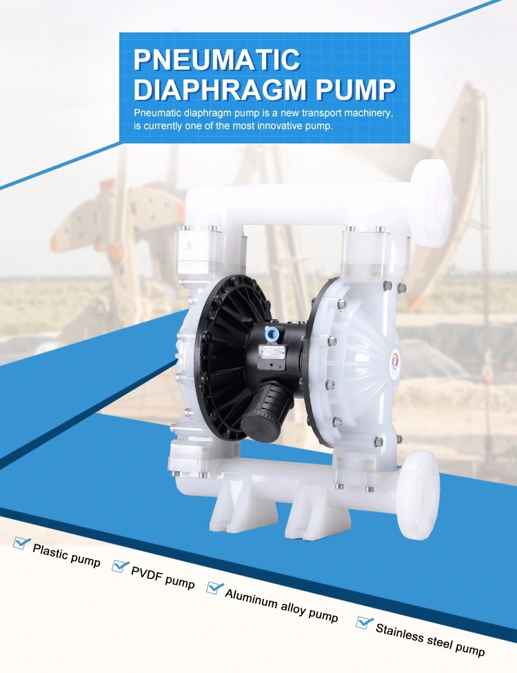 Dn40 Aodd Plastic Chemical Resistant Pump Pneumatic Double Air Diaphragm Pump