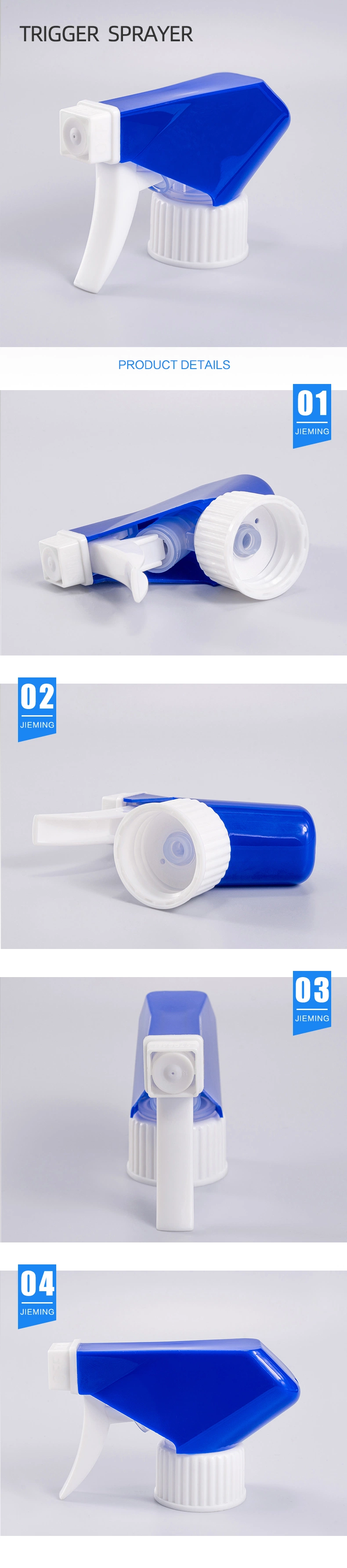 China Factory Plastic Product Trigger Sprayer Liquid Chemical Cleaning Spray Hand Pump for Plastic Bottle Container