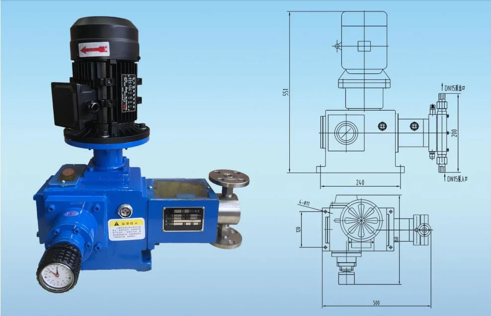 Chemical Dosing Feeding Pump Mechanical Diaphragm Metering Pump