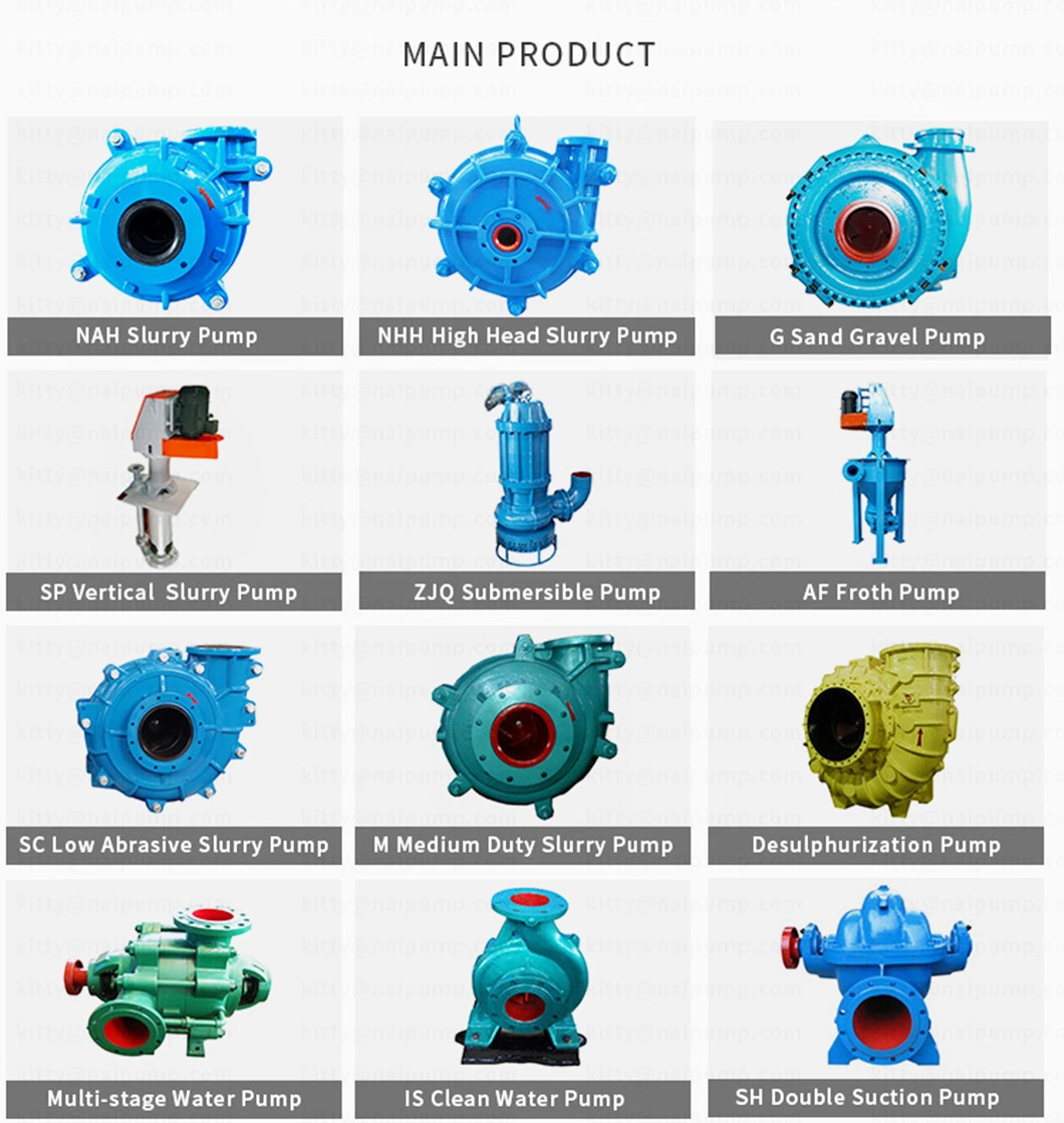 Erosion Resistan Rubber Lined Centrifugal Sand Pump for Sand Washing