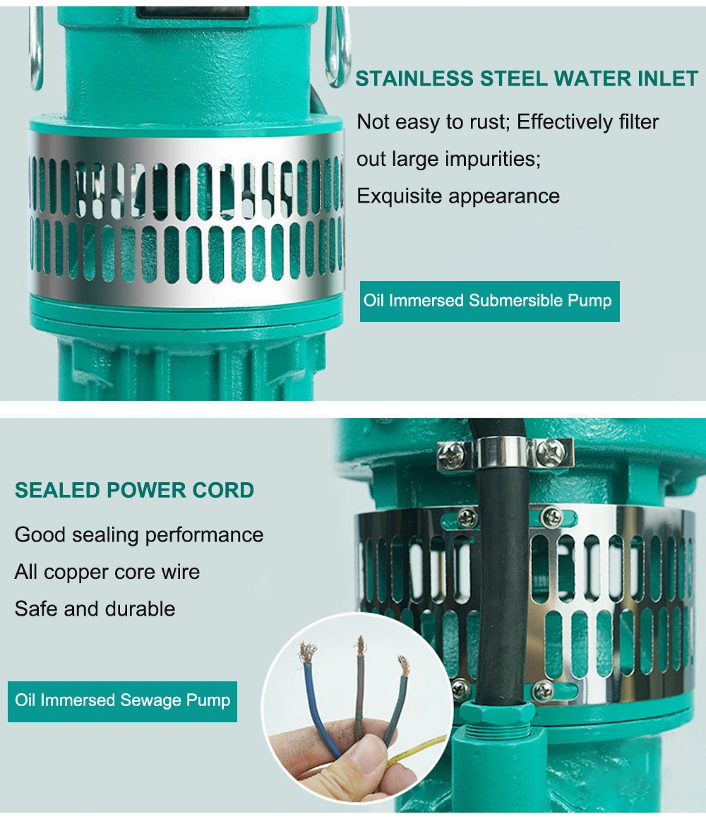 Industry Centrifugal Electric Water Pump Self-Priming Pump Mortar Slurry Pump Qy Series Oil Immersed Electric Sewage Submersible Pump