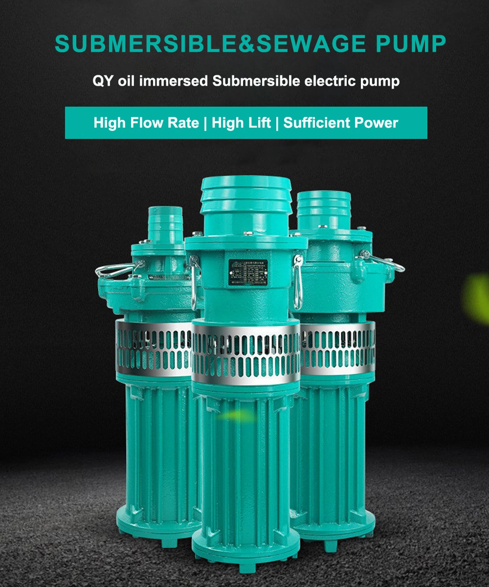 Industry Centrifugal Electric Water Pump Self-Priming Pump Mortar Slurry Pump Qy Series Oil Immersed Electric Sewage Submersible Pump