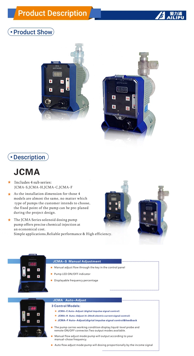 Jcma Series Mini Pump for Water Treatment Chemical Dosing Pump Price