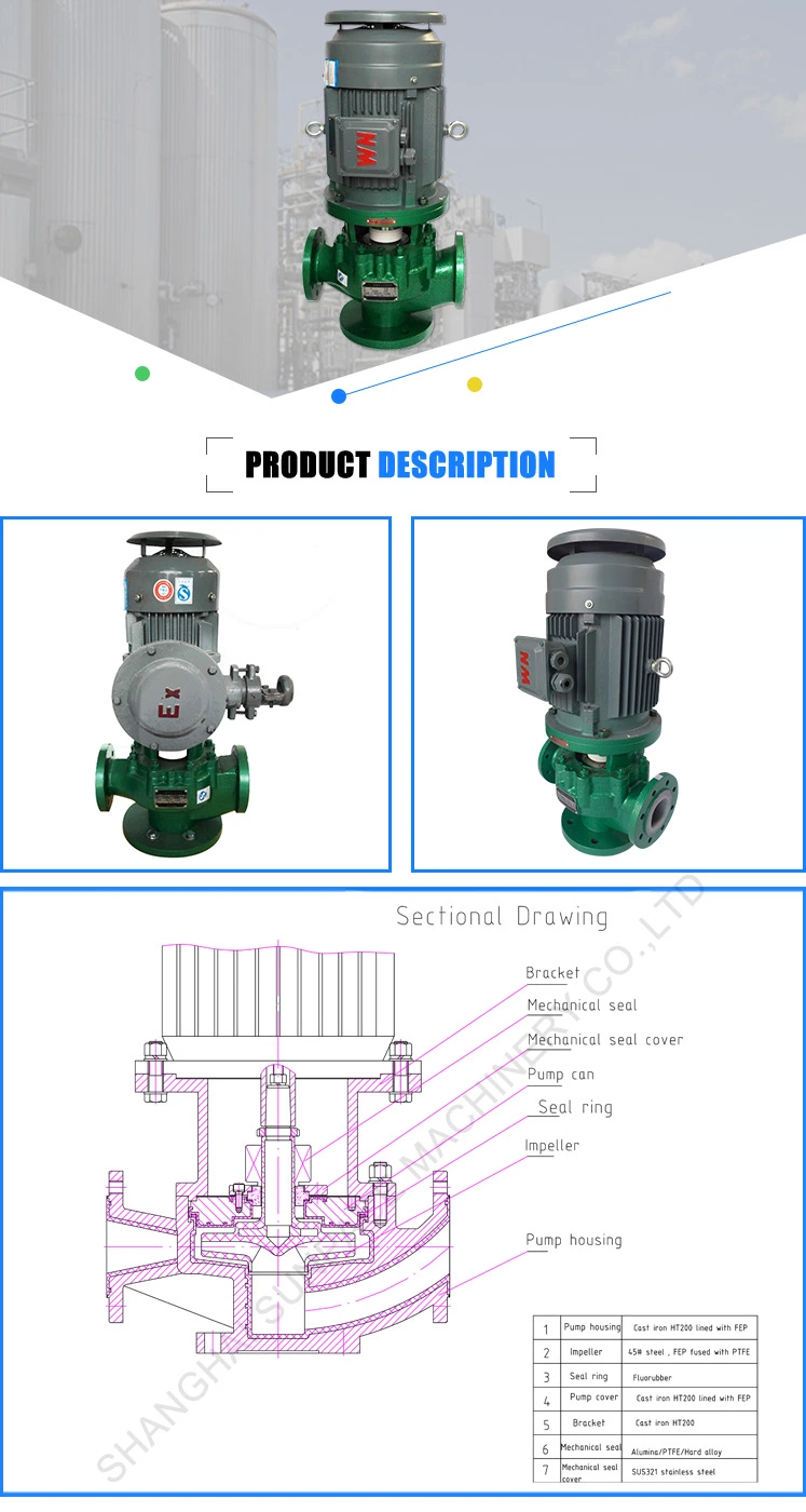 Acid and Alkali Resistant Vertical Pipeline Pump