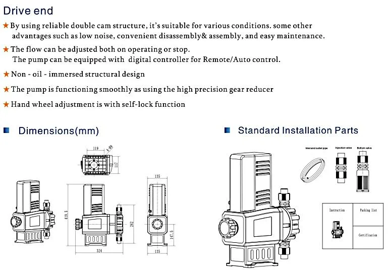 High Precision Chlorine Injection Pump Chemical Metering Pump Centrifugal Pump