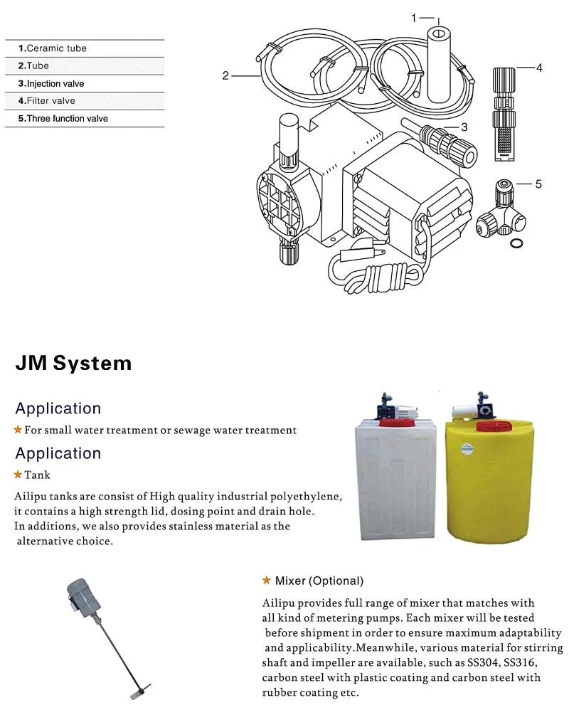 Jm Series Simple Operation Chemical Feed Pump Metering Pumps