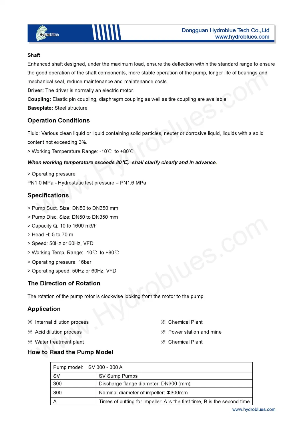 Volute Casing Centrifugal or Mixed-Flow Pumps Sv Series Sump Centrifugal Pump