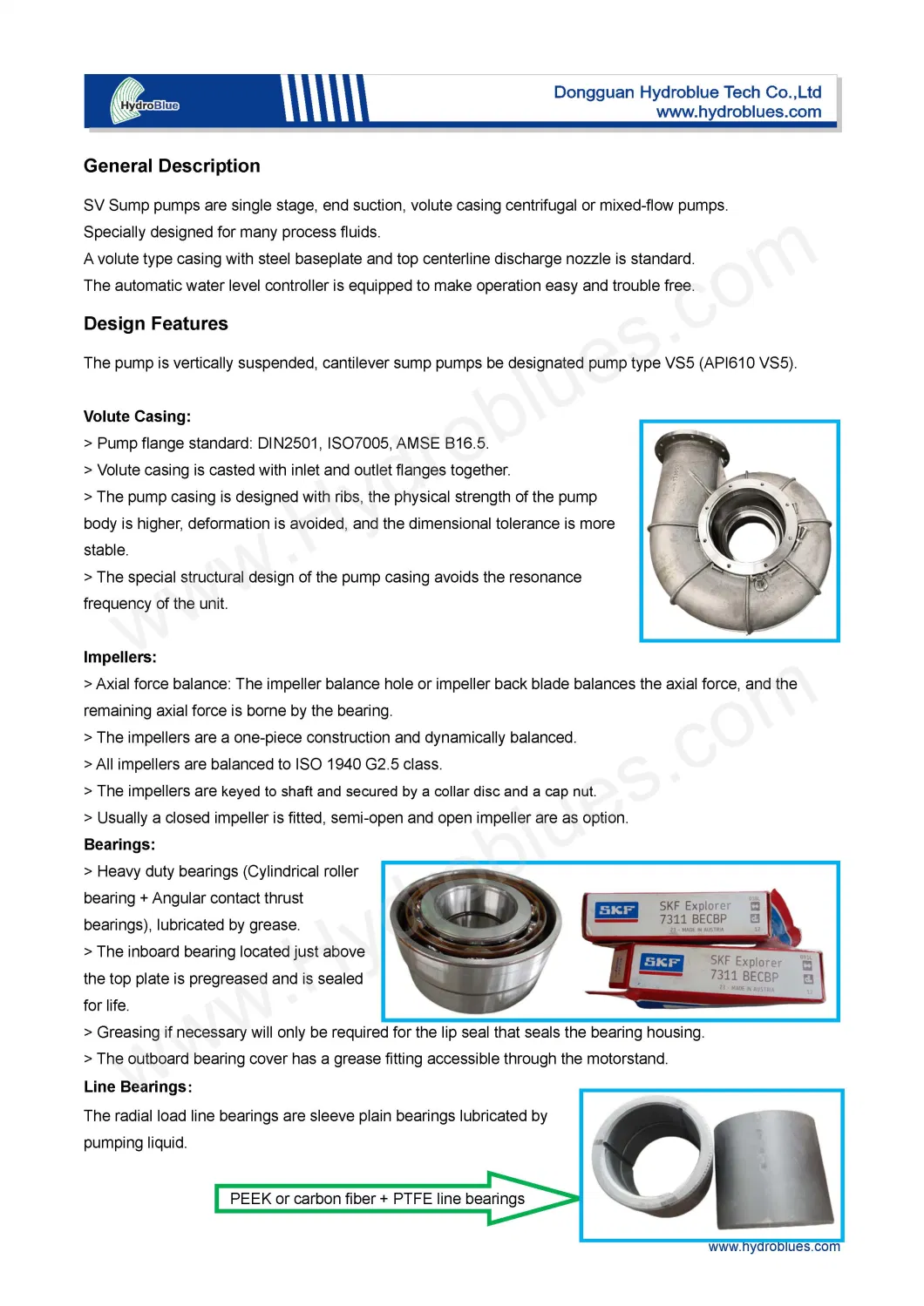 Volute Casing Centrifugal or Mixed-Flow Pumps Sv Series Sump Centrifugal Pump