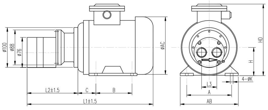 Magnet Drive Chemical Gear Dosing Pump for Toluene and Other Organic Solvent Chemicals Transfer