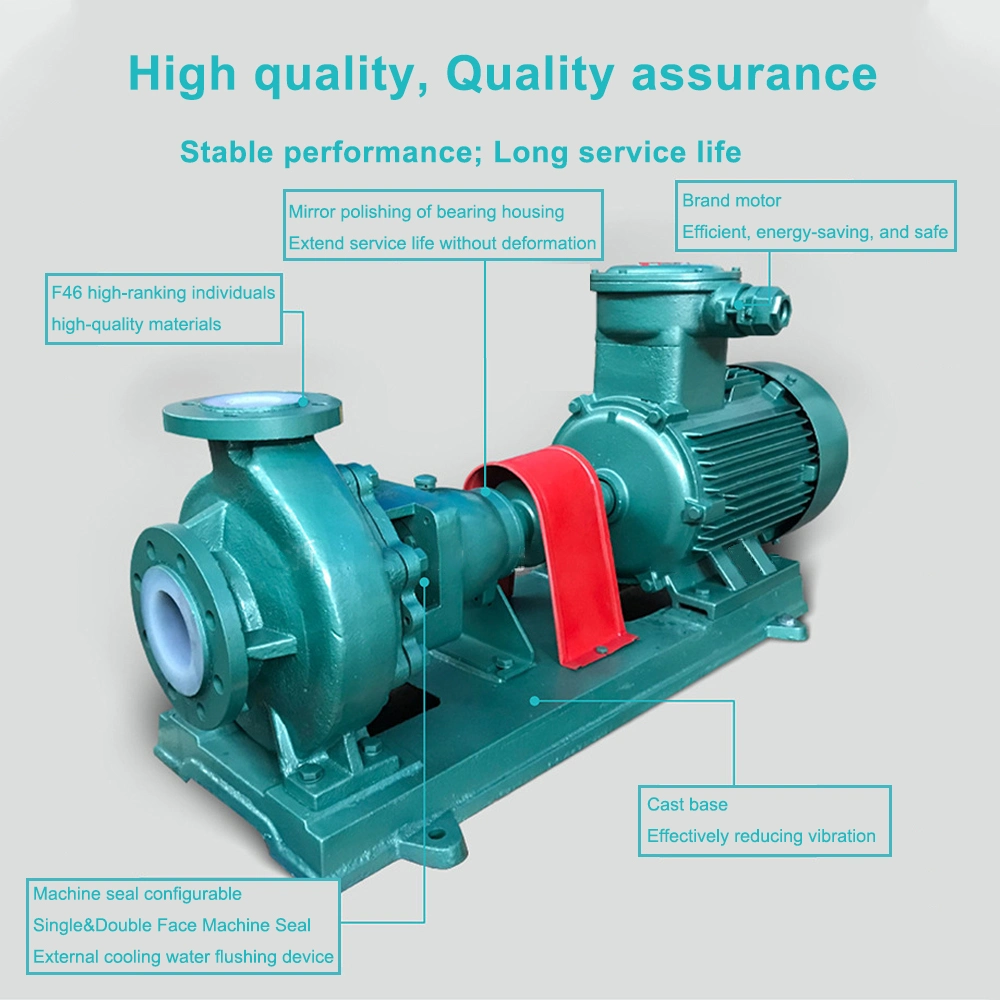 Ihf Fluoroplastic Lined Chemical Centrifugal Pump 25 HP Centrifugal Pump