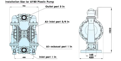 3&quot; hohe Qualität chemische Membranpumpe für Salzsäure