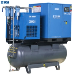 22kw - 355kw Industrial Two Stage Oil Flooded VSD/VFD Electric AC Stationary Base Mount Air Cooling Directly Driven Heavy Duty Rotary Screw Air Compressor Pump