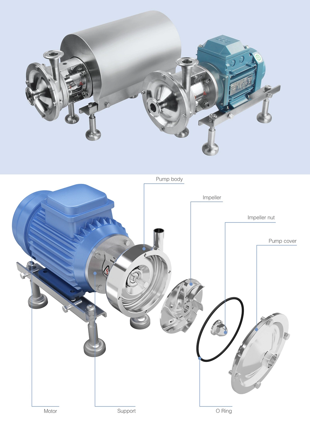 Donjoy Sanitary Explosion-Proof Centrifugal Pump for Oil Chemical