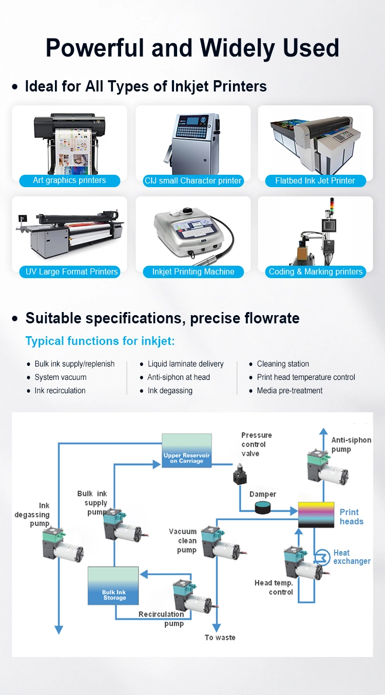 DC Brushless Motor Corrosion Resistance UV Universal Inkjet Printer Pump