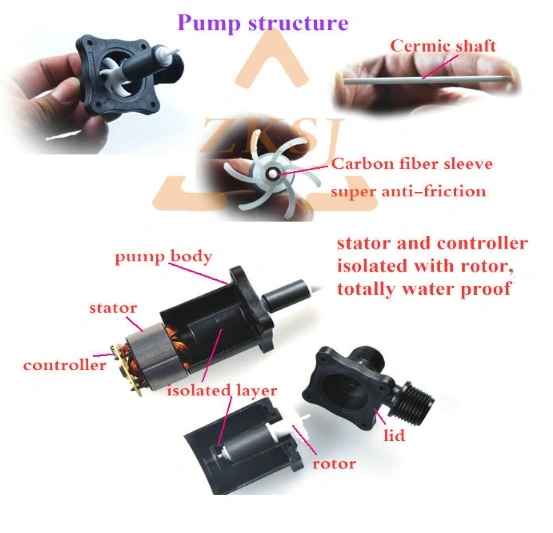 Hot Selling 12V 24V DC Mini Water Pump Small Water Pump for Aquarium, Hydroponics, Fish Tank Fountain, Pond