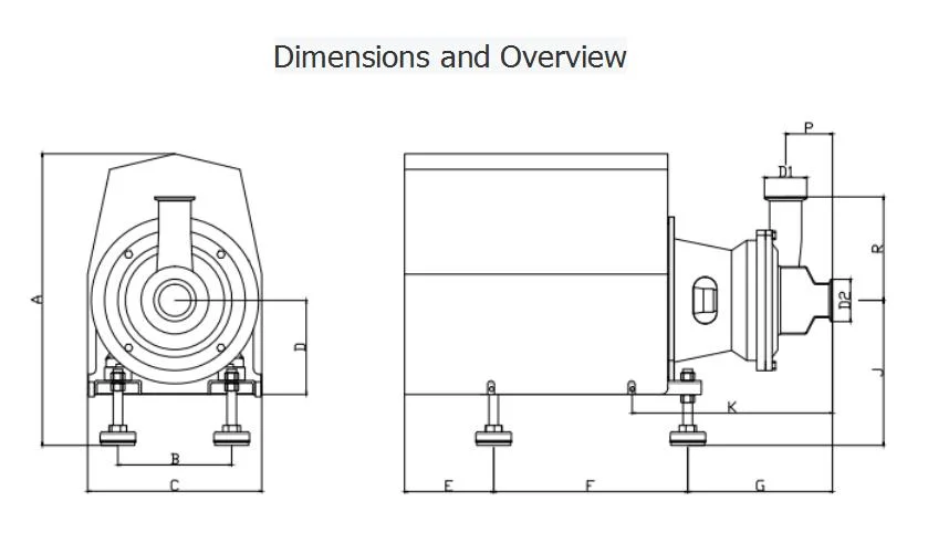 Sanitary Stainless Steel Middle Pressure L Type Water Self-Priming Pump