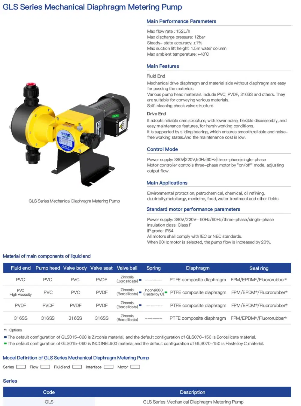 Chemical Dosing Pump Small Flow Mechanical Diaphragm Dosing Pump