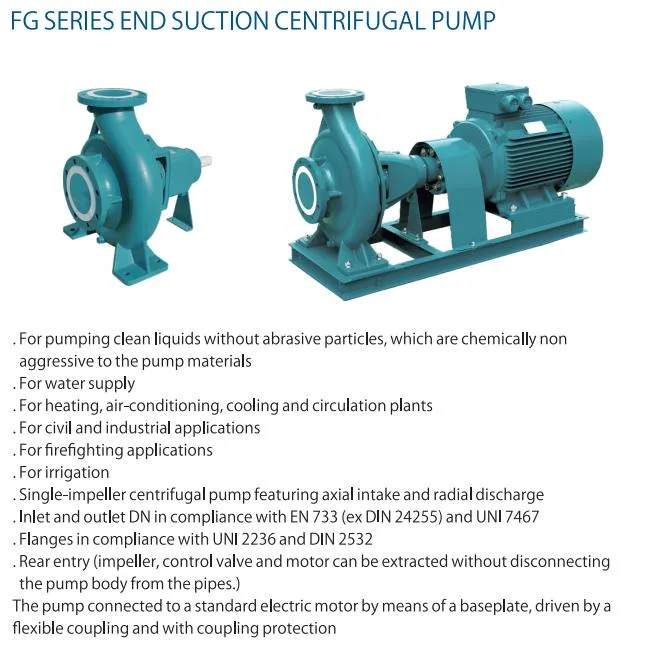 Standardized Centrifugal Pumps Monoblock End Suction Centrifugal Pump Stainless Steel Pump