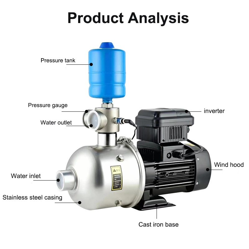 Stainless Steel Multi-Stage Vertical Booster Pump Self Priming Pump Constant Pressure Centrifugal Pump Industrial Automatic Hot Water Pump