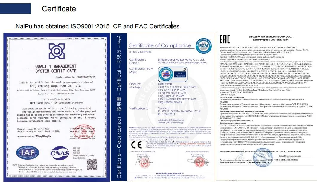 Corrosion-Resistant Stainless Steel Centrifugal Slurry Pump 8/6