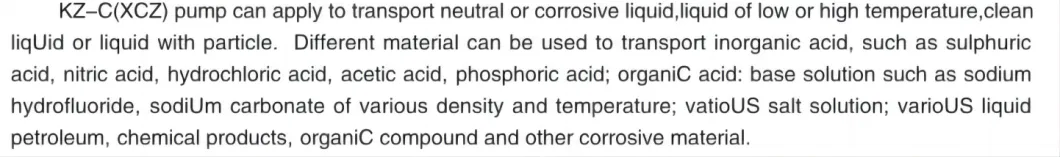 Ihf Fluoroplastic Chemical Centrifugal Pump