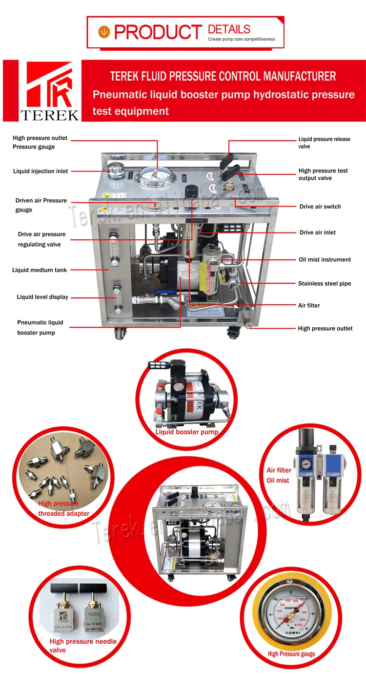 1040bar Pneumatic Liquid Booster Injection Pump Chemical Reagent Injection Pump