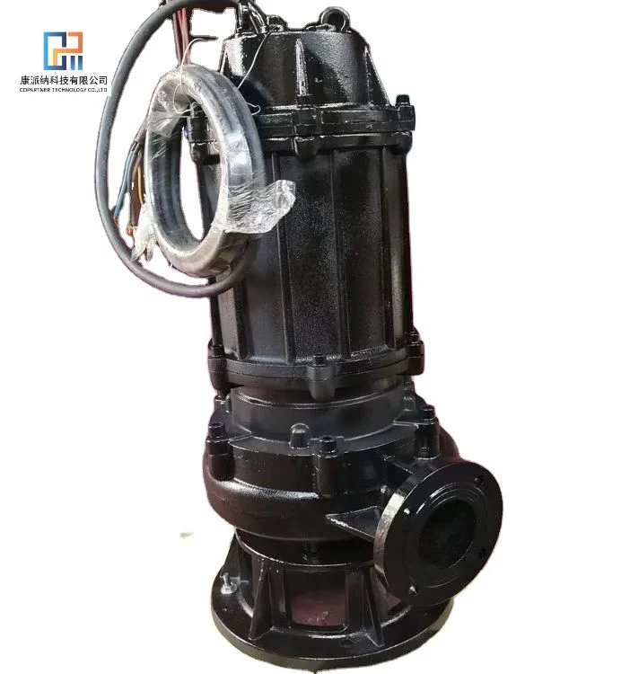 150mm Self Priming Wastewater Sewage Pond Cleanup Cast Iron Material Portable Submersible Sewage Pump