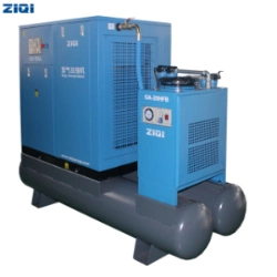 22kw - 355kw Industrial Two Stage Oil Flooded VSD/VFD Electric AC Stationary Base Mount Air Cooling Directly Driven Heavy Duty Rotary Screw Air Compressor Pump