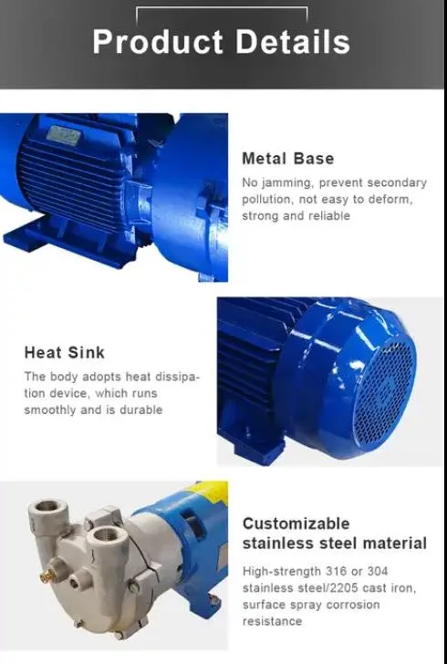 Series Monoblock Single Stage Liquid Ring Vacuum Pump Cast Iron Stainless Steel Circulation