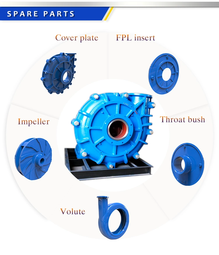 8 Inch Centrifugal Industrial Mining High Pressure High Flow Chrome Sand Gravel Slurry Water Pump