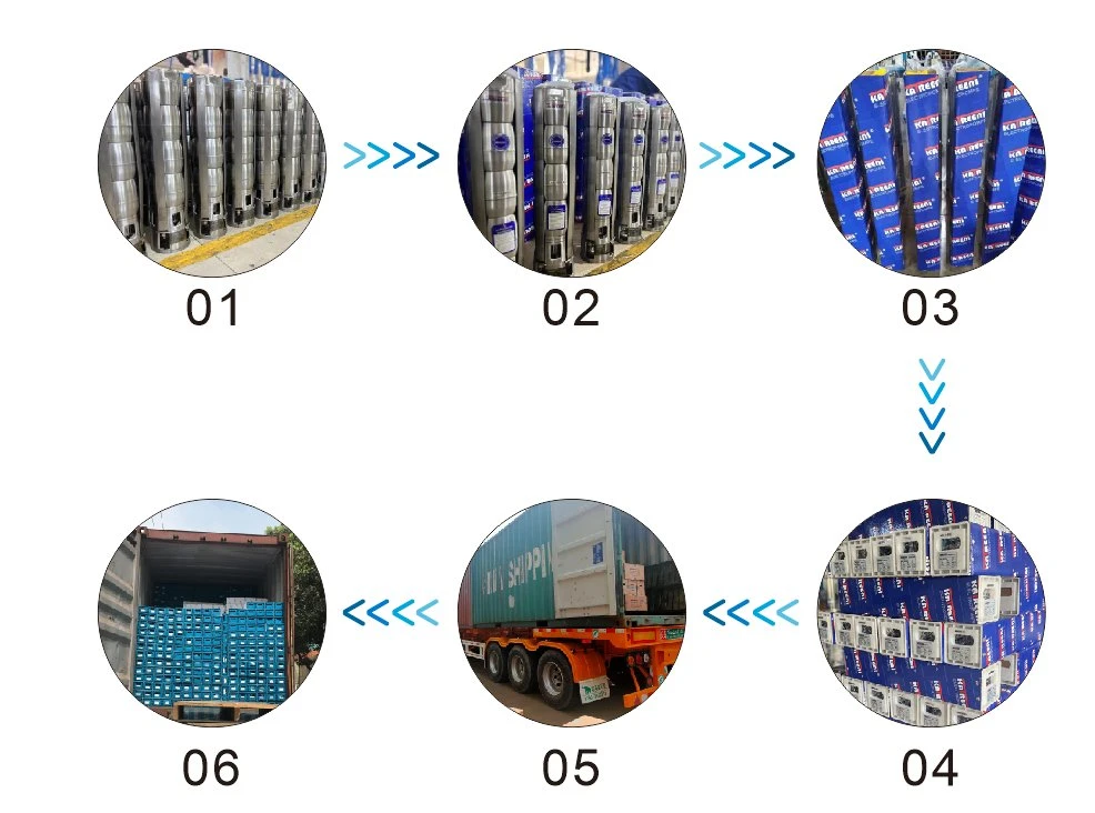 Katreeni 6 Inches High Efficiency Stainless Steel Submersible Borehole Water Pump