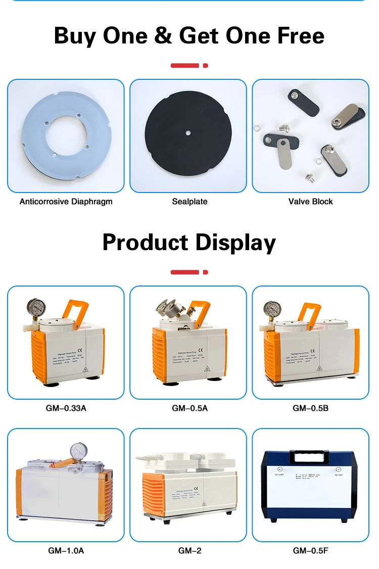 Hot Sales Lab Electric Suction Small 30 L/Min Oilless Diaphragm Vacuum Pump with Chemical Resistant