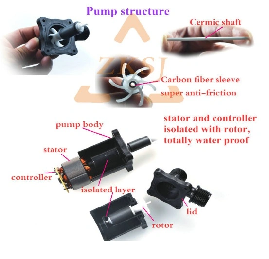 100% Copper Winding Small Submersible Water Pump for Air Cooler