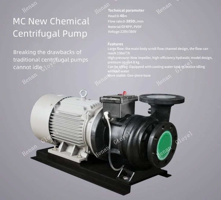 Stainless Steel PTFE Polypropylene Anti Corrosion Chemical Used Slurry Pumps
