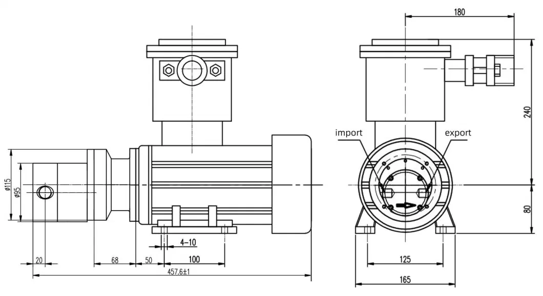 Chemical Nitric Acid Magnet Drive Gear Pump Acid Resistant Pump