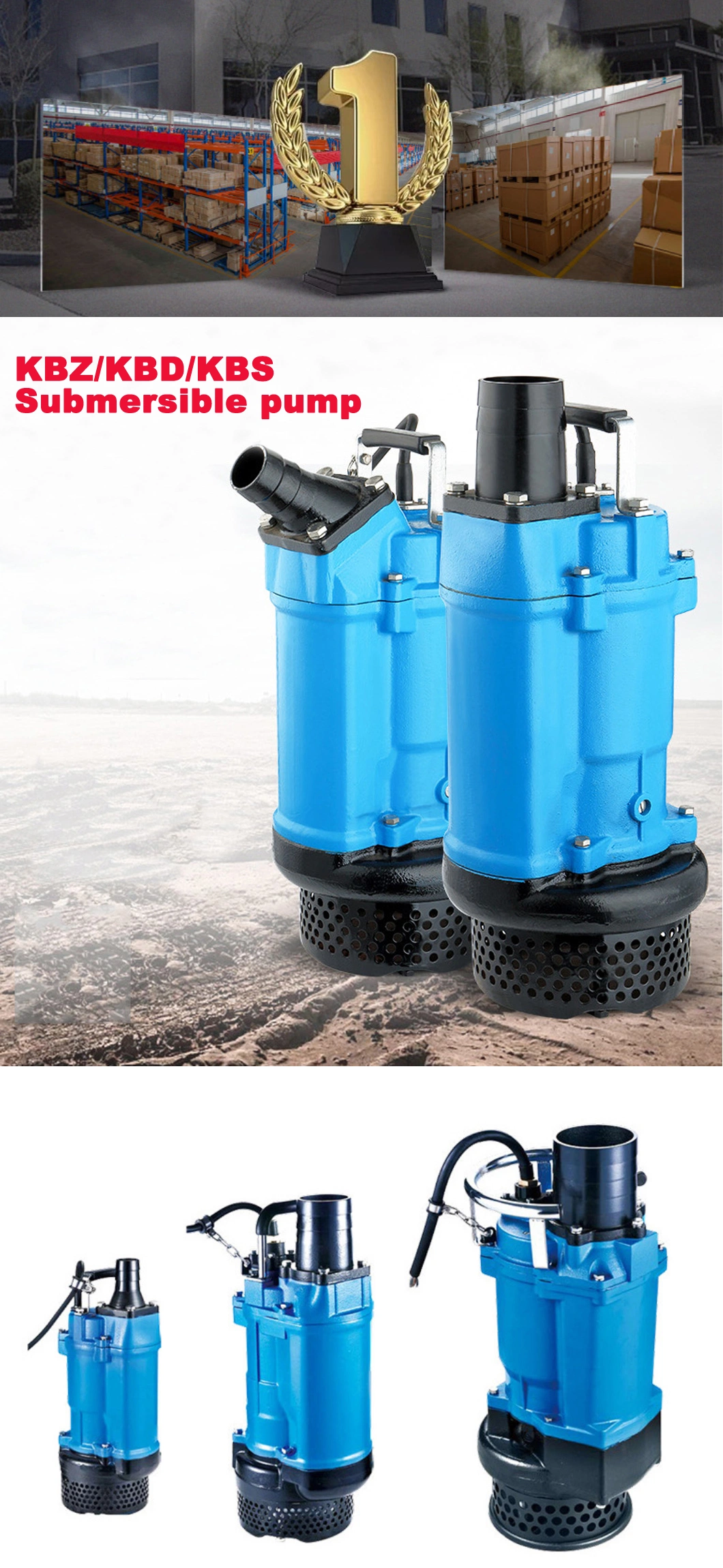 Vertical Electric High Chrome Alloy Large Solid Slurry Particle Submersible Pumps Dewatering Sewage Treatment Water Pump