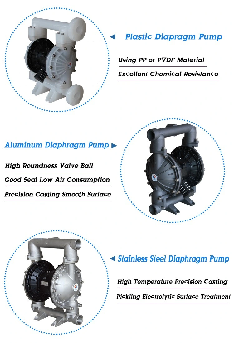 Chemical Resistant Air Diaphragm Reciprocating Pneumatic Oil Pumps with Santoprene Diaphragm Pump