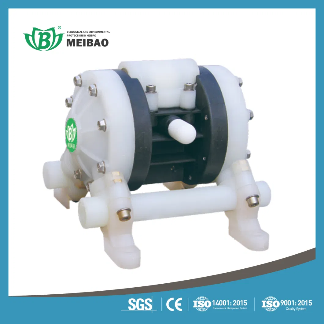 Chemical Plastic Pneumatic Double Diaphragm Pump for Wastewater or Sewage Treatment