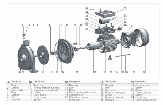 Mindong Brand 1HP Big Flow Centrifugal Pump for Industrial and Agricultural Uses Water Pumps