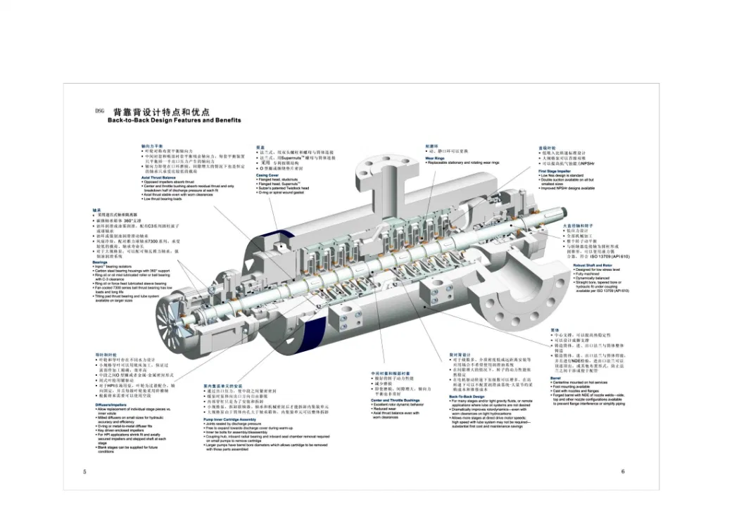 China Industrial Electric Motor High Pressure API 610 Hot Water Transfer Multistage Horizontal Centrifugal Pump for Russia for Kazakhstan