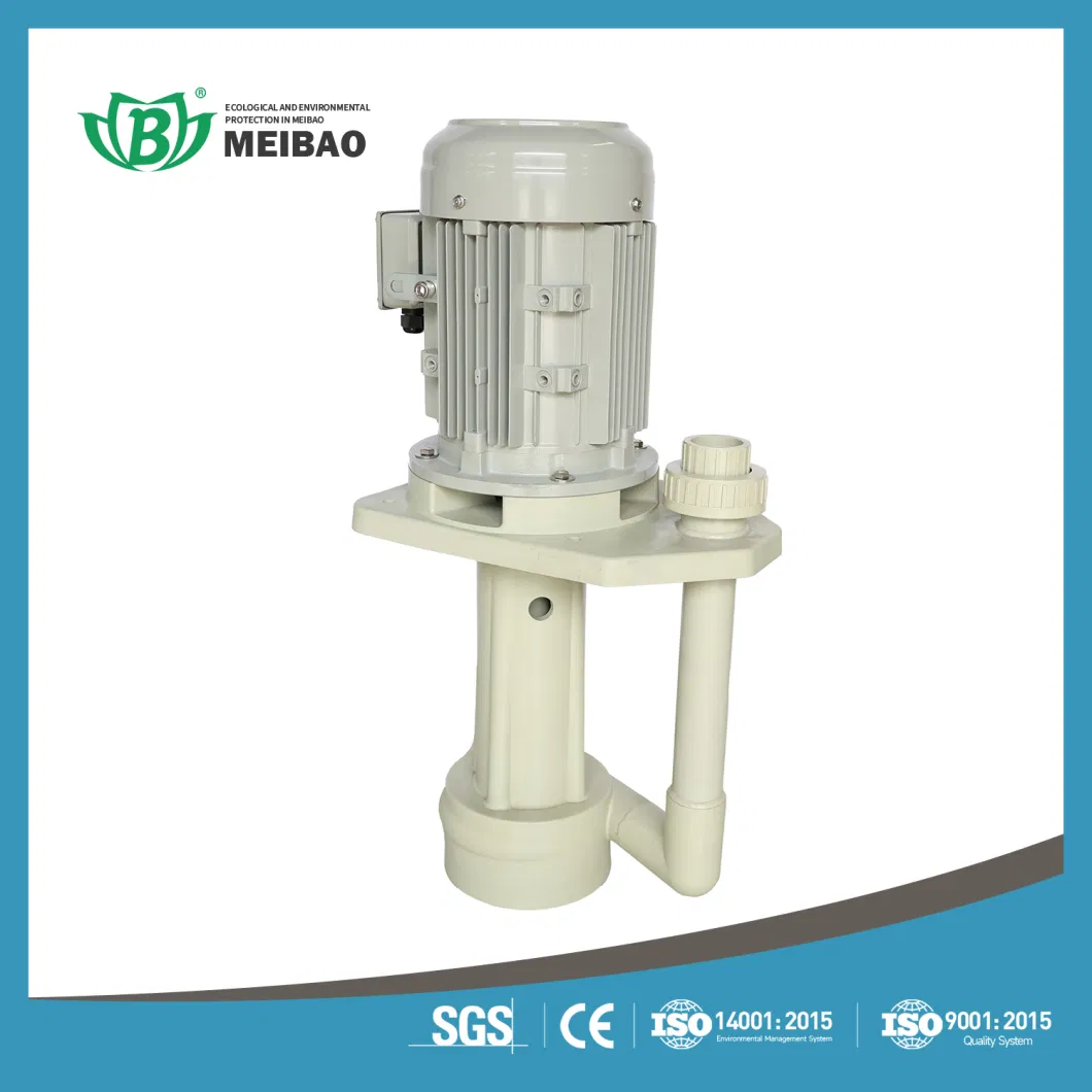 PVDF FRPP Submersible Vertical Centrifugal Sewage Water Pump in Tank