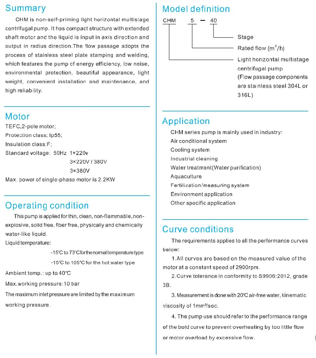 Cnp Stainless Steel Horizontal Booster Pump Pressure Pump