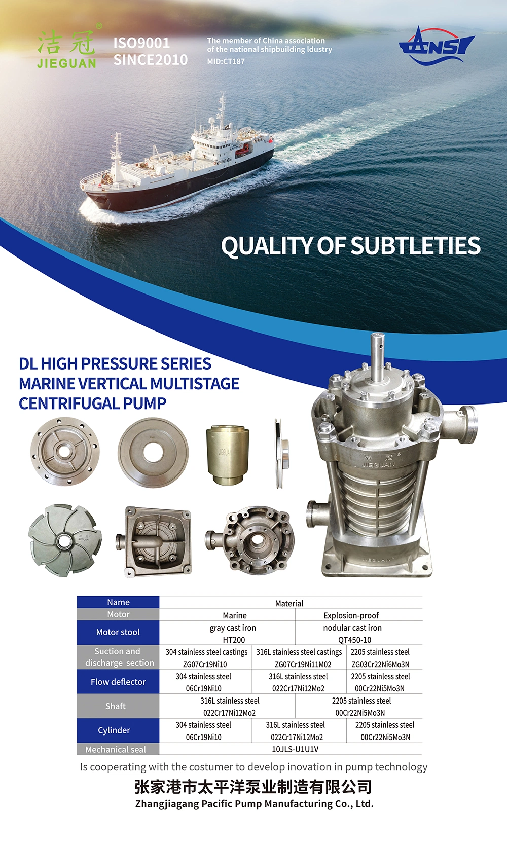 China Stainless Steel Dl-G13 Sea Water-Salt Water Marine High-Pressure Pump