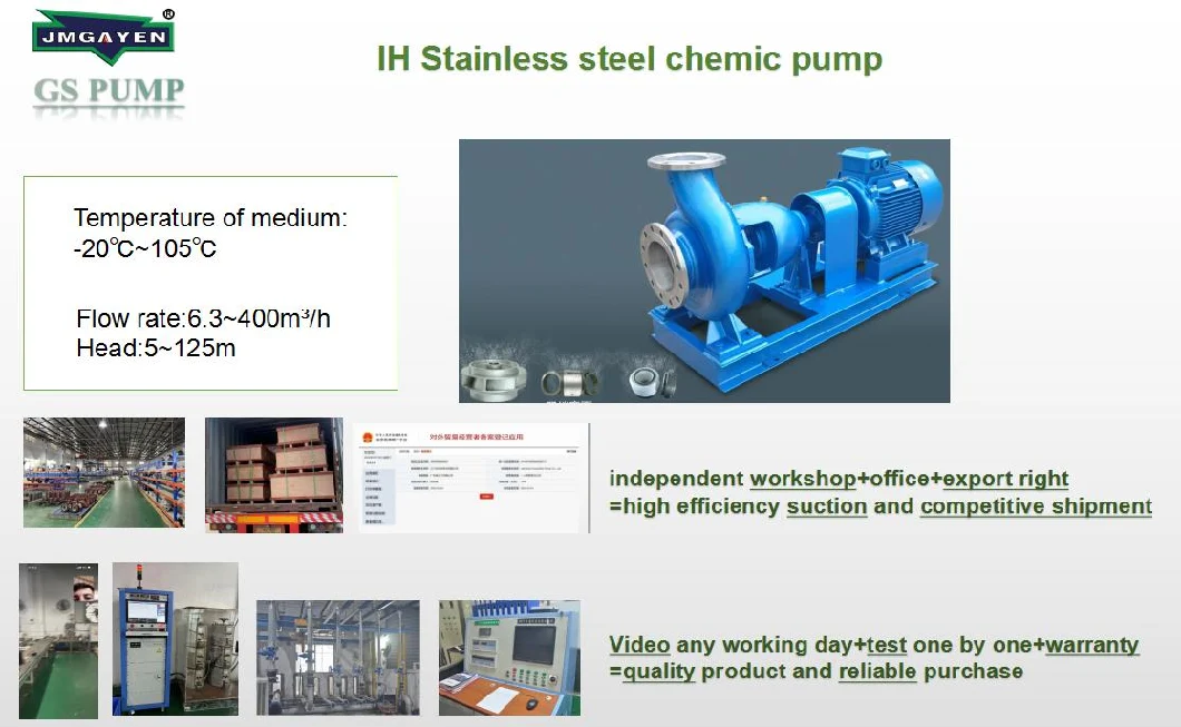 Stainless Steel Horizontal Chemical Pump, Chemical Liquid Treatment. Electric Pump